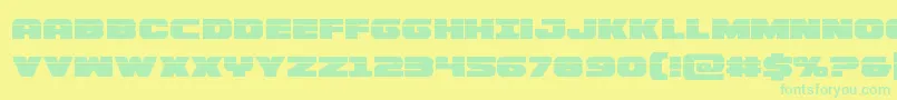 Bummerlaser Font – Green Fonts on Yellow Background