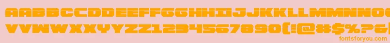 Bummerlaser-Schriftart – Orangefarbene Schriften auf rosa Hintergrund