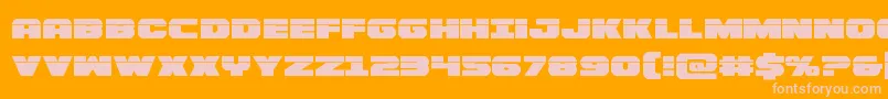 Bummerlaser Font – Pink Fonts on Orange Background