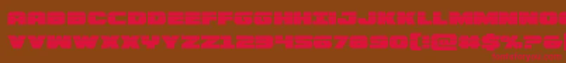Bummerlaser-Schriftart – Rote Schriften auf braunem Hintergrund