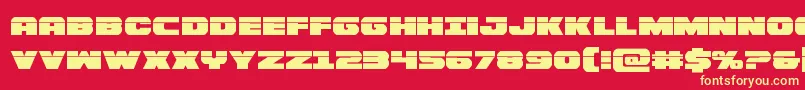 Bummerlaser Font – Yellow Fonts on Red Background