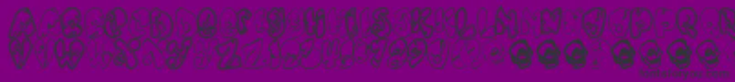 フォントChankenstein – 紫の背景に黒い文字