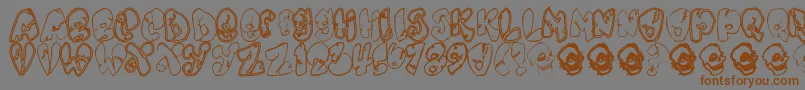 Шрифт Chankenstein – коричневые шрифты на сером фоне