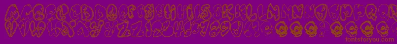 Chankenstein-fontti – ruskeat fontit violetilla taustalla
