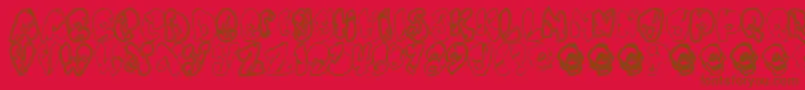 Czcionka Chankenstein – brązowe czcionki na czerwonym tle