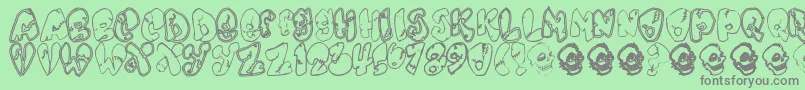 Шрифт Chankenstein – серые шрифты на зелёном фоне