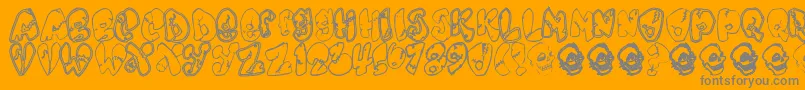 Chankenstein Font – Gray Fonts on Orange Background