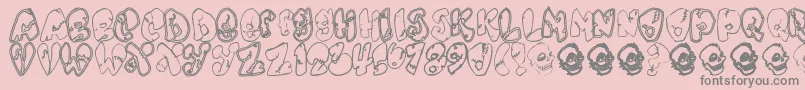 Шрифт Chankenstein – серые шрифты на розовом фоне
