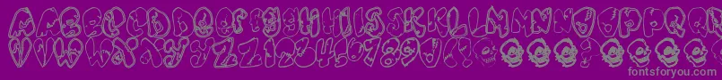 Шрифт Chankenstein – серые шрифты на фиолетовом фоне