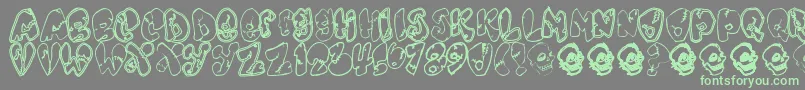 Шрифт Chankenstein – зелёные шрифты на сером фоне
