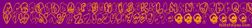 Chankenstein Font – Orange Fonts on Purple Background