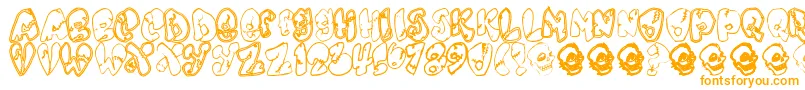 Шрифт Chankenstein – оранжевые шрифты на белом фоне