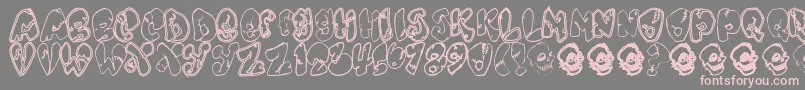 Шрифт Chankenstein – розовые шрифты на сером фоне