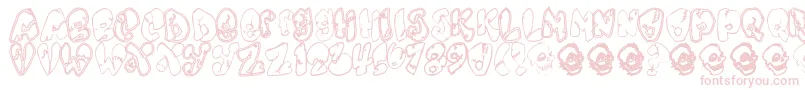 Шрифт Chankenstein – розовые шрифты на белом фоне