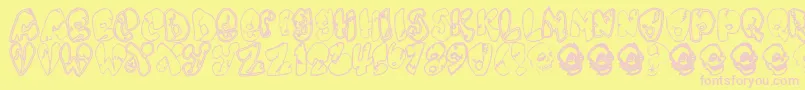 Chankenstein Font – Pink Fonts on Yellow Background