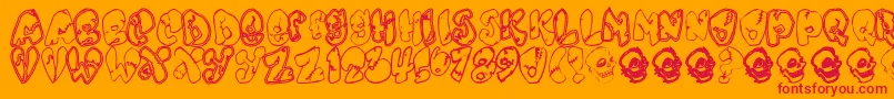 Chankenstein Font – Red Fonts on Orange Background