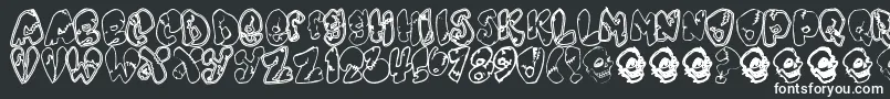 Chankenstein-fontti – valkoiset fontit mustalla taustalla