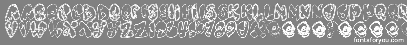 Chankenstein-fontti – valkoiset fontit harmaalla taustalla