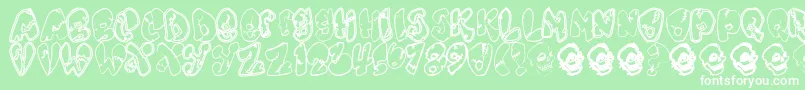 フォントChankenstein – 緑の背景に白い文字