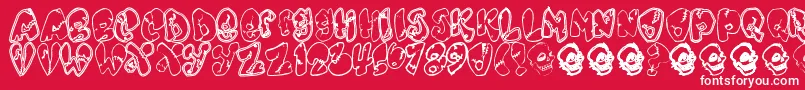 Шрифт Chankenstein – белые шрифты на красном фоне