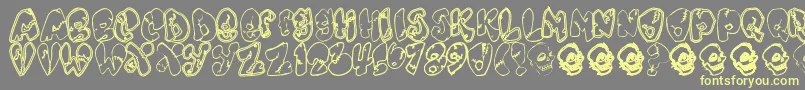 Шрифт Chankenstein – жёлтые шрифты на сером фоне