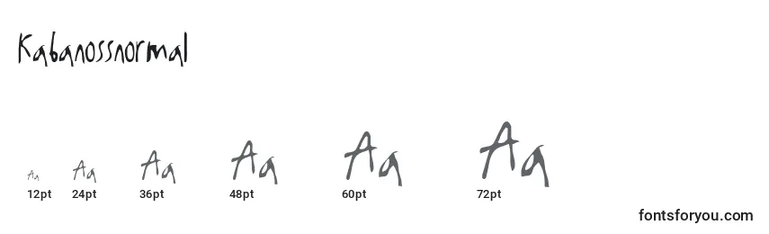 Kabanossnormal Font Sizes