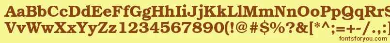 TexgyrebonumBold Font – Brown Fonts on Yellow Background