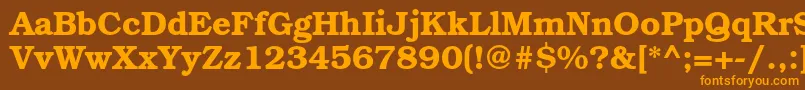 TexgyrebonumBold Font – Orange Fonts on Brown Background