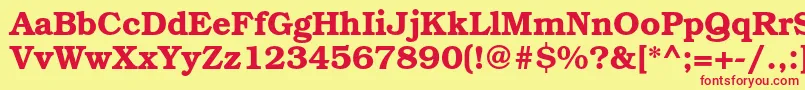 TexgyrebonumBold Font – Red Fonts on Yellow Background