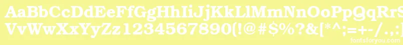 TexgyrebonumBold Font – White Fonts on Yellow Background