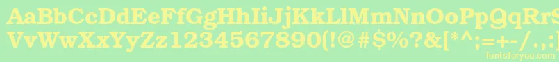 TexgyrebonumBold Font – Yellow Fonts on Green Background