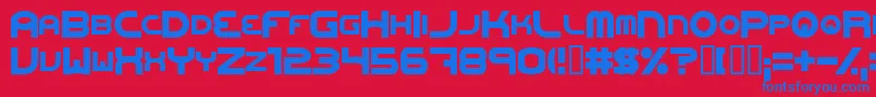 OneworldonefutureExtrabold Font – Blue Fonts on Red Background