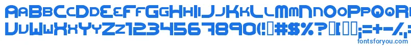 フォントOneworldonefutureExtrabold – 白い背景に青い文字