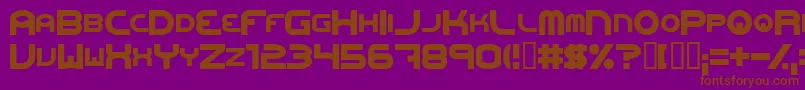 OneworldonefutureExtrabold Font – Brown Fonts on Purple Background