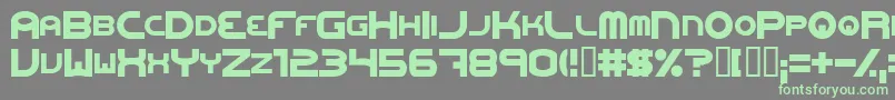 OneworldonefutureExtrabold Font – Green Fonts on Gray Background