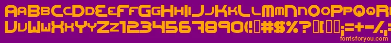 OneworldonefutureExtrabold Font – Orange Fonts on Purple Background