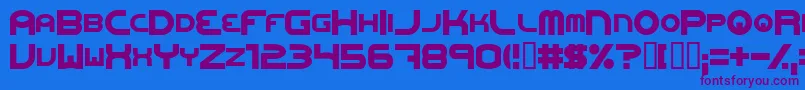 OneworldonefutureExtrabold Font – Purple Fonts on Blue Background