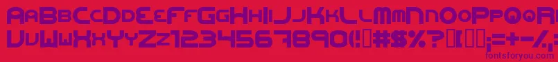 OneworldonefutureExtrabold Font – Purple Fonts on Red Background