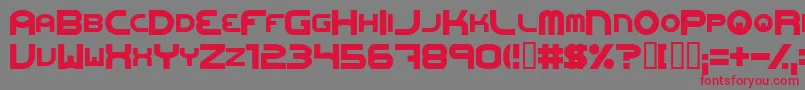 OneworldonefutureExtrabold Font – Red Fonts on Gray Background