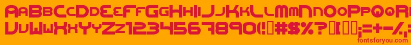 OneworldonefutureExtrabold Font – Red Fonts on Orange Background