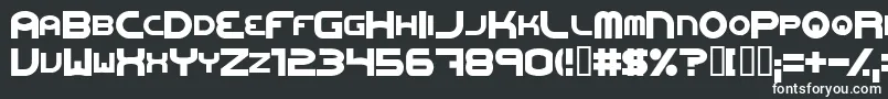 フォントOneworldonefutureExtrabold – 黒い背景に白い文字