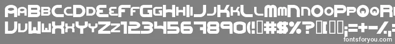 フォントOneworldonefutureExtrabold – 灰色の背景に白い文字