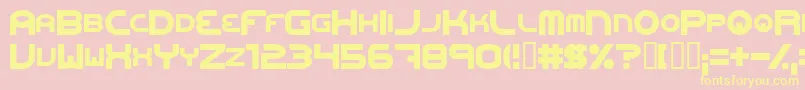 OneworldonefutureExtrabold Font – Yellow Fonts on Pink Background