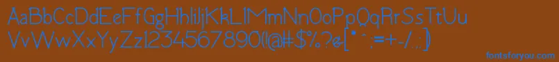 TomskBold Font – Blue Fonts on Brown Background