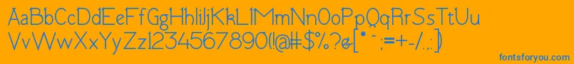 TomskBold Font – Blue Fonts on Orange Background