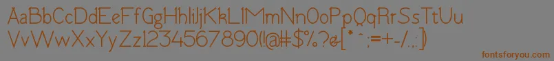 TomskBold Font – Brown Fonts on Gray Background