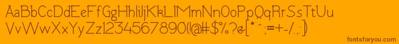Fonte TomskBold – fontes marrons em um fundo laranja
