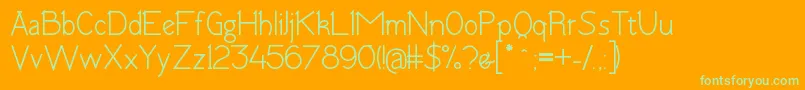 TomskBold Font – Green Fonts on Orange Background