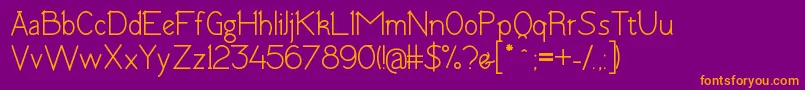 TomskBold-Schriftart – Orangefarbene Schriften auf violettem Hintergrund