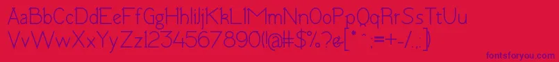 TomskBold Font – Purple Fonts on Red Background